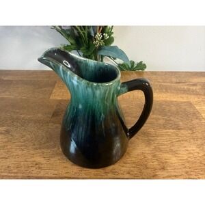 Blue Mountain Pottery Green Drip Glaze Creamer Pitcher Canada Vintage Stoneware